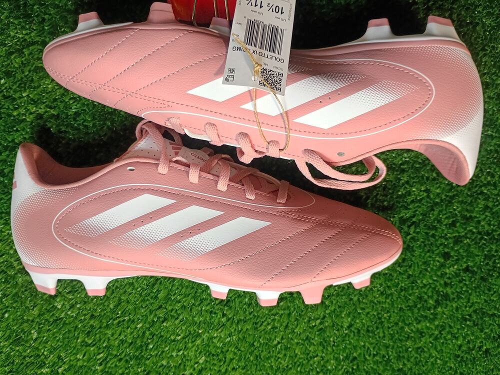 New Adidas Goletto IX FG/MG Soccer Cleats - Pink & White, Size 11.5